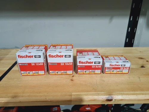Cheville à expansion en nylon 6,8,12mm - FISCHER SX 6/8/12 (Germany)