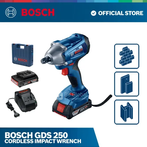Boulonneuse 18V 1/2" 250Nm - BOSCH GDS 250-LI (2B3.0+ch+cof)