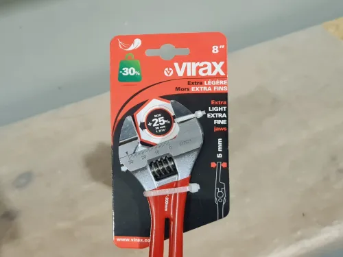 VIRAX 0170 - Clé à molette extra légère à mors fins 6",8",10" (Europe)
