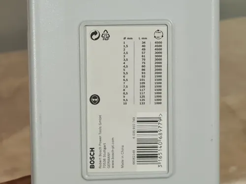 Forets à métaux HSS-G jeu de 19 pcs de 1,0-10,0mm - BOSCH Professionnel (DIN338)