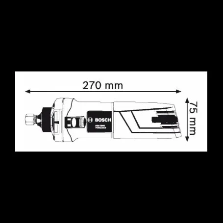 Meuleuse droite 500W bec court / long - BOSCH GGS 5000 / 5000 L
