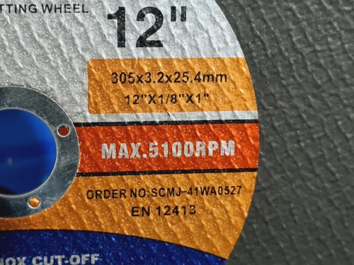 Disque a couper original métal 305 x 3.2 x 25.4mm WGW A30T-BF (ISO-EN-MPA)