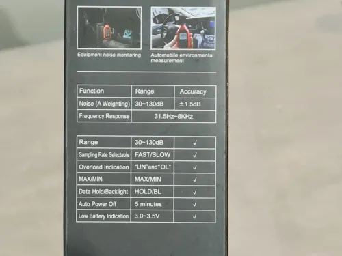 UNI-T UT353 - Sonomètre numérique compact de 30 à 130 dB (CE-UKCE)
