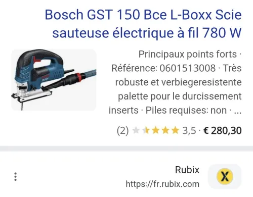 Scie sauteuse 150mm 780W - BOSCH GST 150 BCE (Hungary)