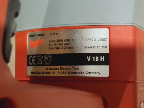 Perforateur sans fil MILWAUKEE V 18H sans batteries (2007-Germany)