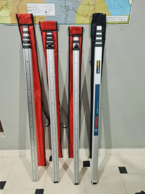 Mire de chantier gradué télescopique 3 et 5 mètre HILTI / BOSCH / China 