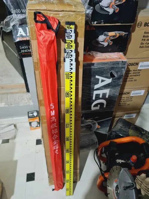 Mire de chantier gradué télescopique 3 et 5 mètre HILTI / BOSCH / China 