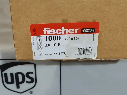 Cheville nylon original tous matériaux 8/10mm - FISCHER UX 8x50 R / UX 10x60 R (Germany)