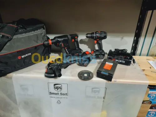 Kit WÜRTH 3pcs 18V 5.0Ah perforateur + visseuse + meuleuse (BL-2023)