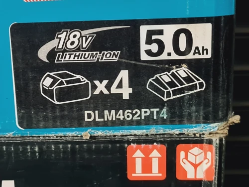 Tondeuse sans fil auto-tractée MAKITA DLM462PT4 36V (18V+18V) 4 batteries 5.0Ah + ch doublé (BL)