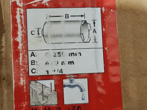 Couronnes diamant original pour carotteuse (1 1/4") 62/122/150/172/250mm SPIT MILWAUKEE VEGA