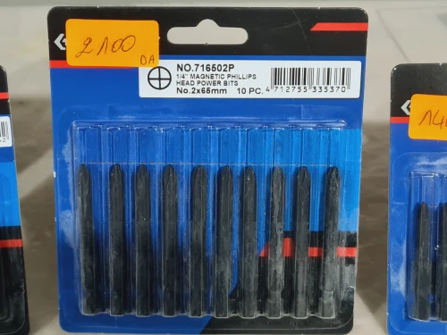 Embout de vissage original gamme noir PH1, PH2, PZ1, PZ2 (Lot 10pcs)