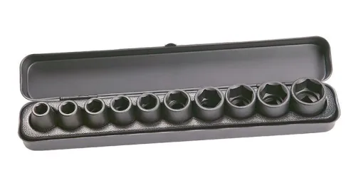 HITACHI coffret de 10 douilles à choc 1/2" court de 10 à 24mm