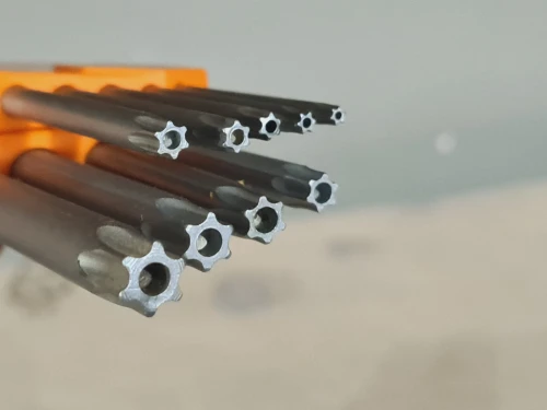 VALEX - Jeu de 9 clés Torx percée forme L chromé T10-T50 (Italy)