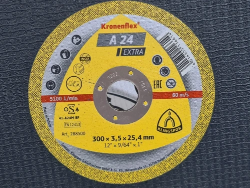 Disques À Couper Original Métal/inox 300 x 3.5 x 25.4mm KLINGSPOR A24 EXTRA (2026-Germany)