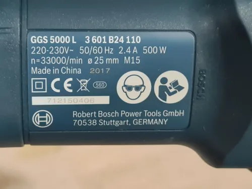 Meuleuse droite 500W bec court / long - BOSCH GGS 5000 / 5000 L