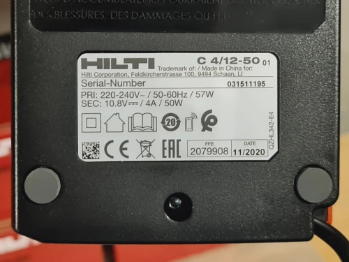Chargeur HILTI 12V - HILTI C 4/12-50 (4A)