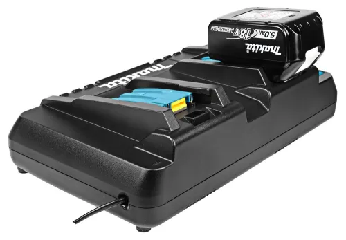 MAKITA DC18RD - Chargeur de batterie rapide doublée 14,4-18V 9+9 Ampère (utilisé/neuf)