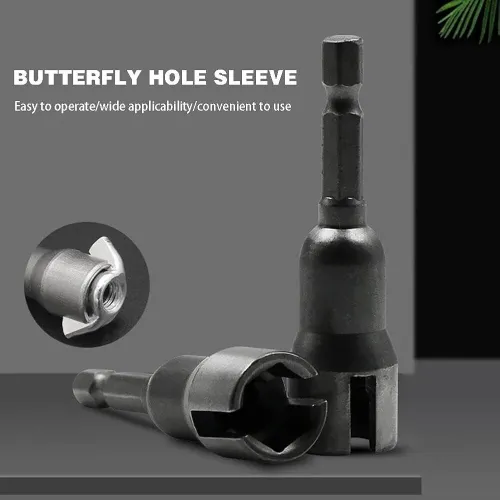 Embout tourne-écrou à oreille / piton multi-usage Hex 1/4" 60mm