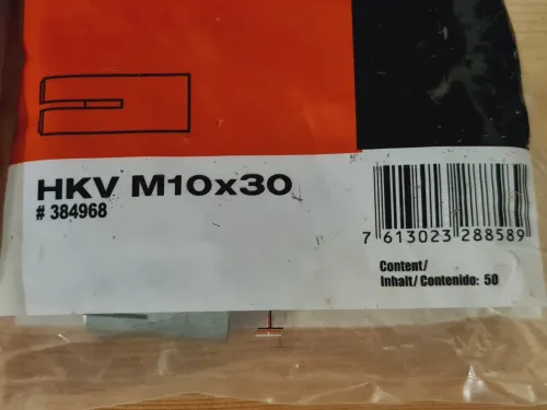Cheville HKD compact HILTI HKV M10x30 (50pcs)