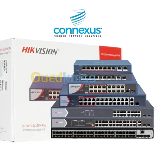 Switchs PoE Hikvision : Pour caméras IP & réseaux pros  