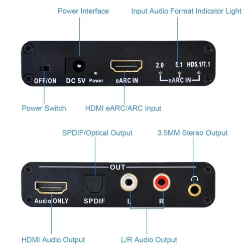 CONVERTISSEUR HDMI / HDMI AUDIO ANALOGIQUE/DIGITAL /REF:8538