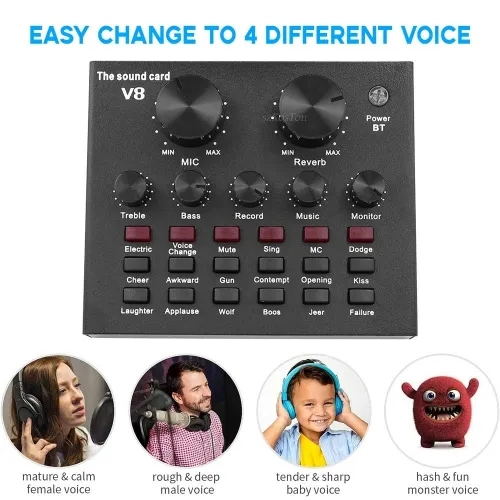 AMPLIFICATEUR DE SON BLUETOOTH V8  /REF:5864