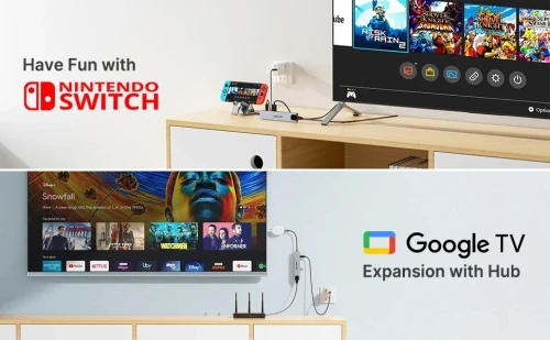 ADAPTATEUR TYPE C TO 3USB +VGA+HDMI+TF RES GIGA 8IN1 /REF: 3928 Station d'accueil