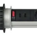   MULTI-PRISE  BRENNENSTUHL 3PRISES + 2USB 2M + INTERRUPTEUR Tower-Power brennenstuhl / REF: 7863  