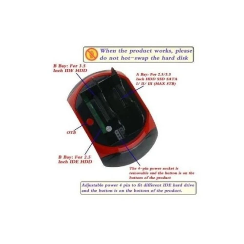 DOCKING STATION USB 2.0 2.5" 3.5" IDE , SATA LECTEUR DE CARTE EXTERNE /REF: 2221
