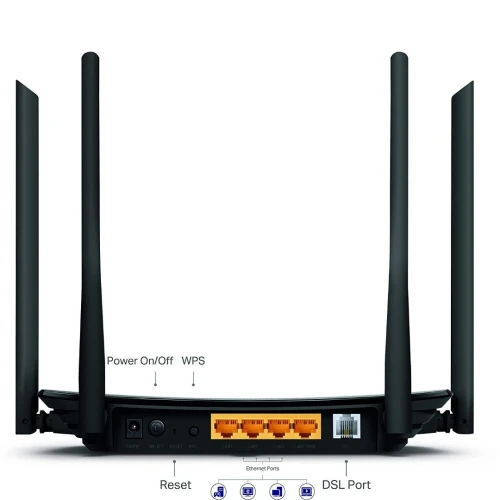 MODEM ROUTER TP-LINK TL-ARCHER VR300 FIBREVDSLADSL WIFI AC1200