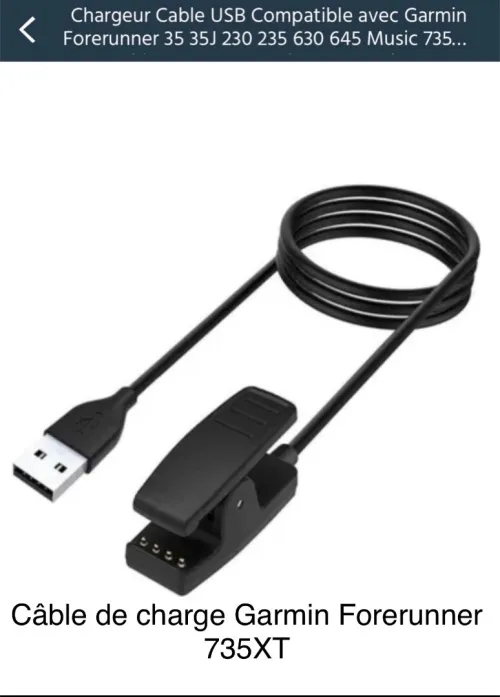 Chargeur Garmin SUUNTO Polar COROS