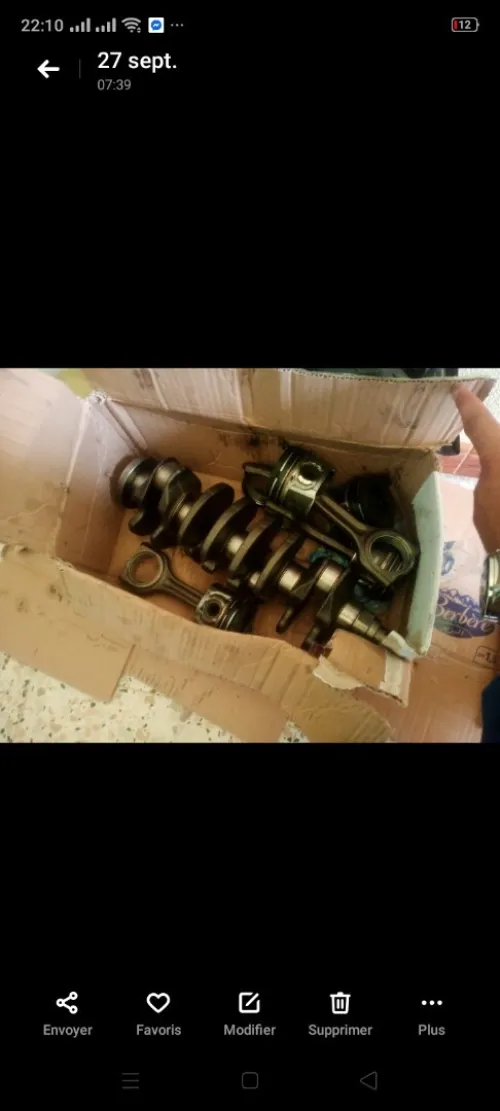 Vilebrequin + 4 pistons 1.6HDI