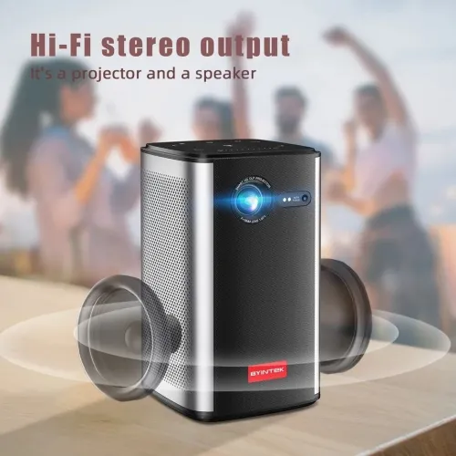 Mini projecteur , Datashow  Byintek P70 Pro Android , Cinéma 3D 4K , Avec Batterie , Wifi