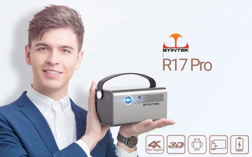 Data show byintek R17 4k smart android 9.0 avec batterie 5,200 mHA