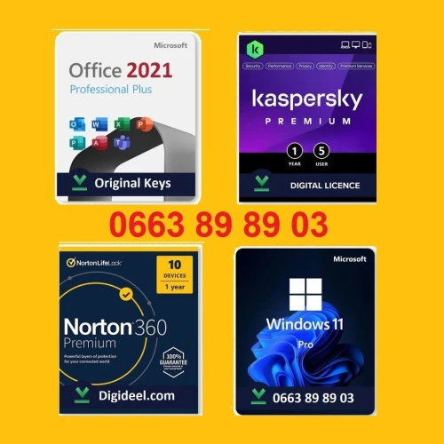 Microsoft Office 2021 pro plus Outlook  Word Excel PowerPoint Access Windows 10 Visio Project 2021 Anti Virus Kaspersky VPN Norton Antivirus baridimob Licence Originale officielles Garantie