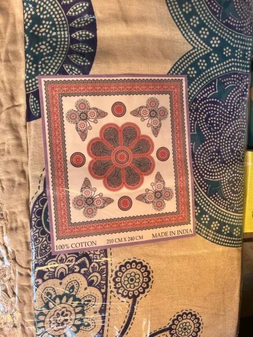 Jeté de lit made India100% Cotton