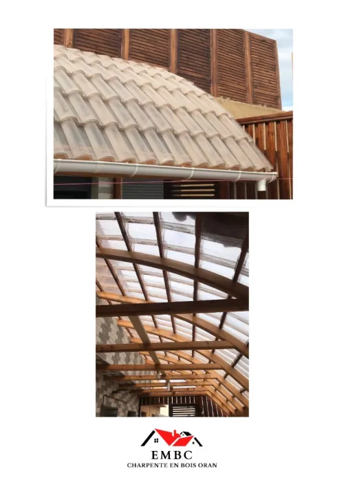 construction de charpente en bois , fourniture et pose de tuile et bois 