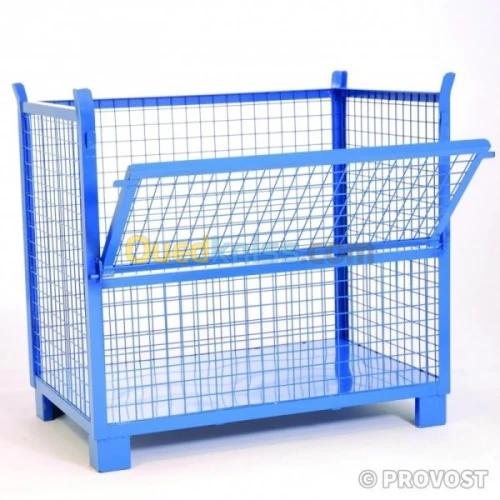 Caisse-palette acier - Empilable - Sur