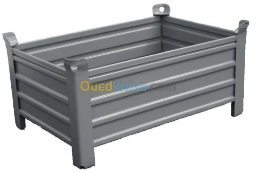 Caisse-palette acier - Empilable - Sur
