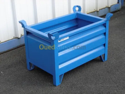 Caisse-palette acier - Empilable - Sur