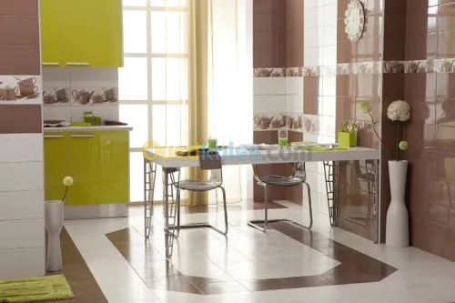 peinture, faience, dalle de sol