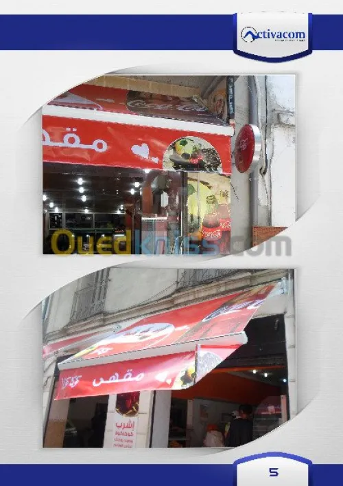 Publicité, Installation, Impression 