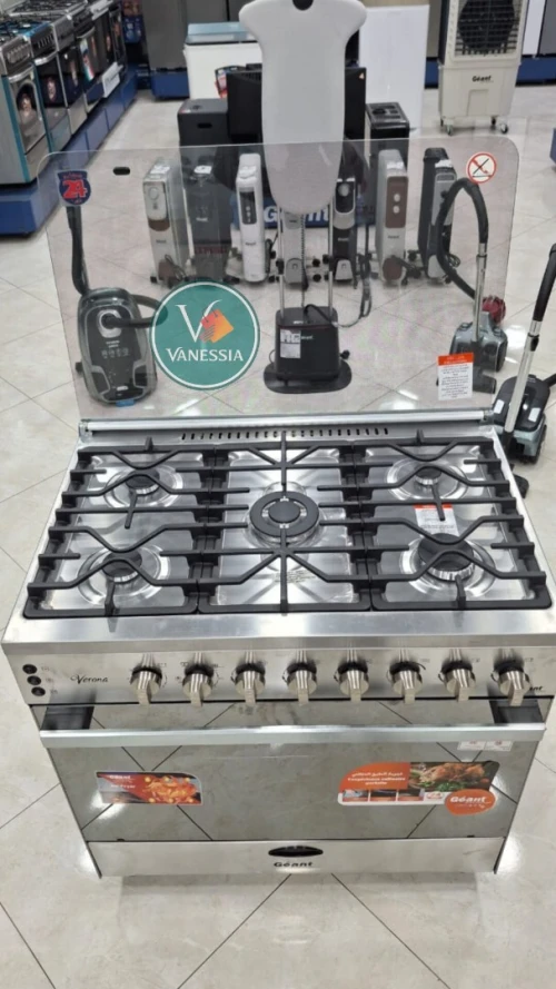 Cuisinière 5 feux marque géant verona inox