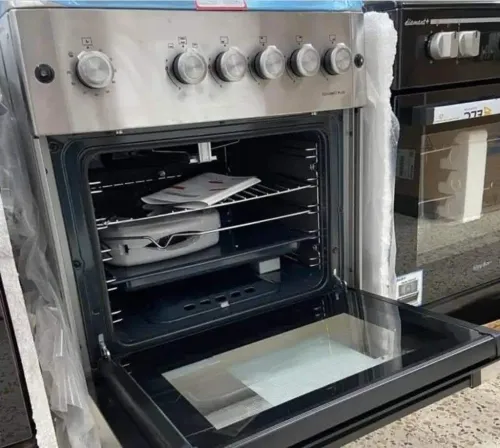 CUISINIERE MAXTOR 4 FEU INOX TURBO FAN AVEC FOUR VENTILÉ ET SECURISÉ / CASH ET FACILITÉ