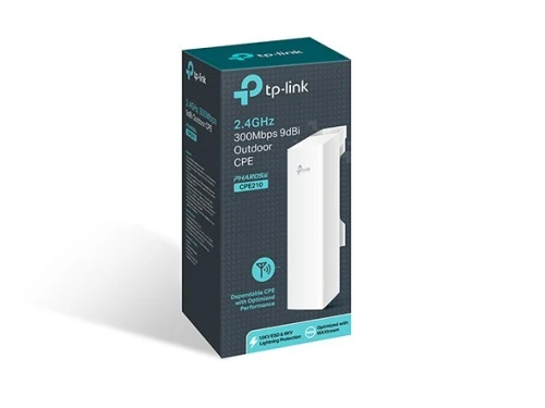 POINT D'ACCES EXTERIEUR TP-LINK CPE210 2.4GHZ 300MBPS ANTENNE 9 DBI