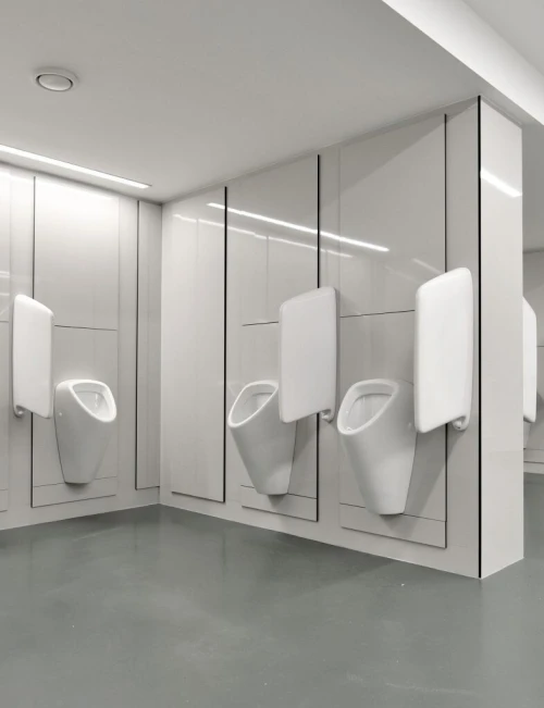 Séparations Sanitaires en HPL Compact 12 mm avec accessoires en aluminium anodisée ( cabines sanitaires )