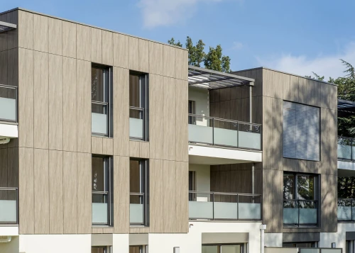 Revêtement de Façade Ventilée en HPL MEG (8mm)  Système Invisible