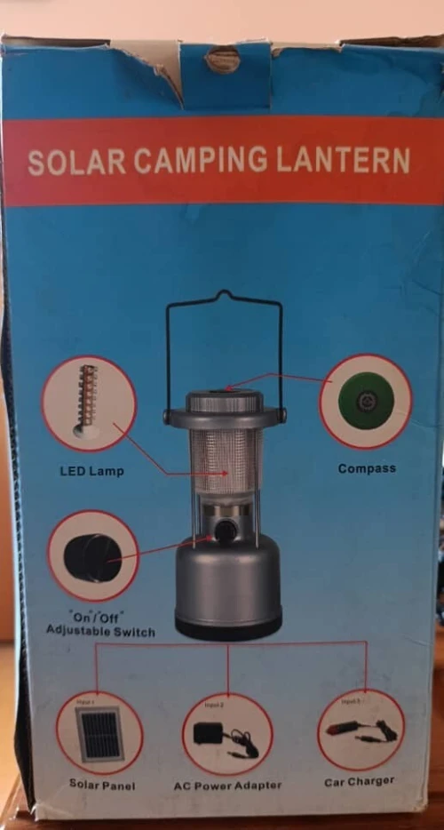 Lanterne Camping bivouac Solaire 4en1 Lampe de Secours Boussole Triple Charge  الشمسية  مصباح طوارئ