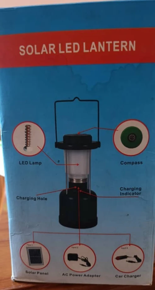 Lanterne Camping bivouac Solaire 4en1 Lampe de Secours Boussole Triple Charge  الشمسية  مصباح طوارئ